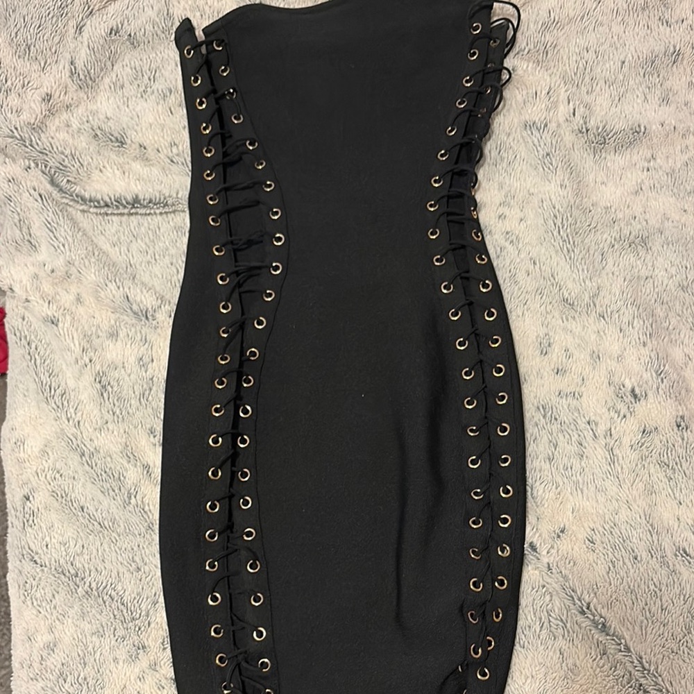 AKIRA Black Bodycon Mini Dress for Cocktail